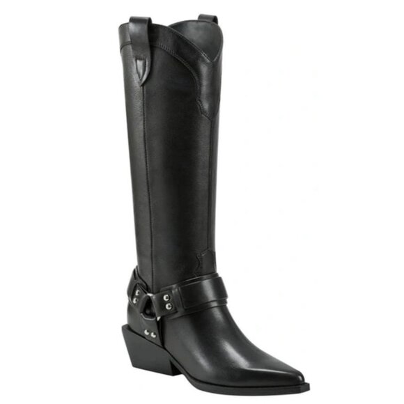 Marc Fisher Women's Revely Leather Knee High Boots Brown Size 8.5 M